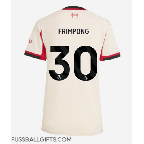 Liverpool Jeremie Frimpong #30 Fußballbekleidung Auswärtstrikot Damen 2025-26 Kurzarm